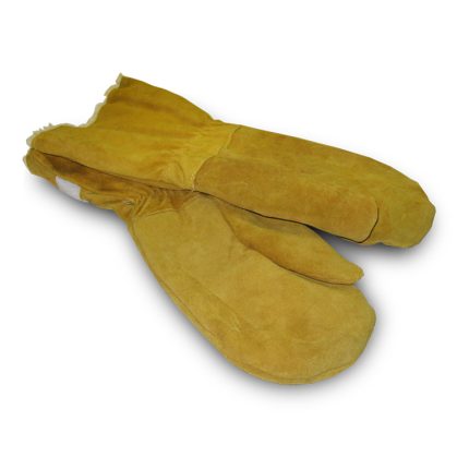 Pile Lined Extra Warm Cowhide Mittens
